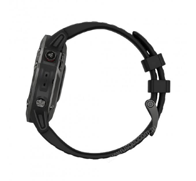 Часы Garmin Fenix 6 Sapphire серые с черным ремешком, 95318, от производителя Garmin