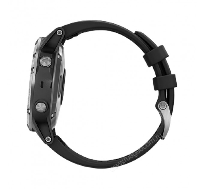 Часы Garmin Fenix 5 Plus серебристые с черным ремешком, 95317, от производителя Garmin