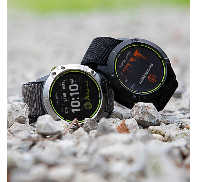 Часы Garmin Enduro титановый корпус с угольно-серым DLC-покрытием и черный нейлоновый ремешок UltraFit, 106785, от производителя Garmin