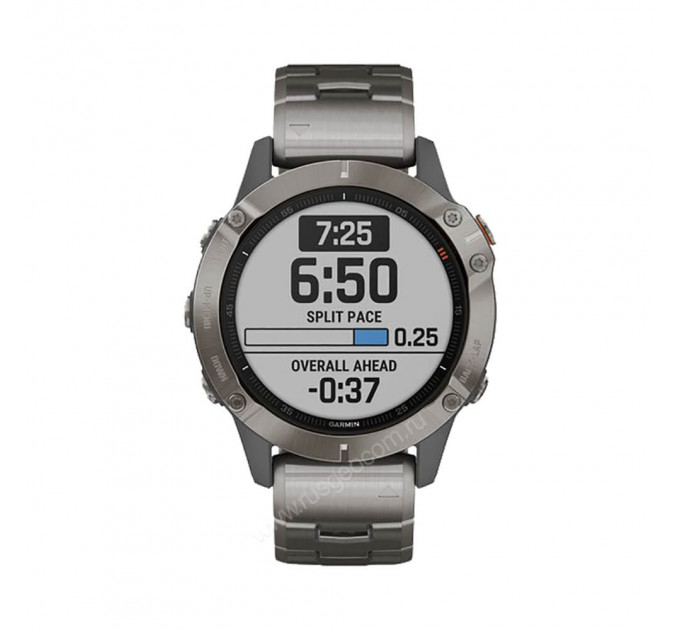Часы Garmin Fenix 6 Sapphire титановый с титановым браслетом, 108277, от производителя Garmin