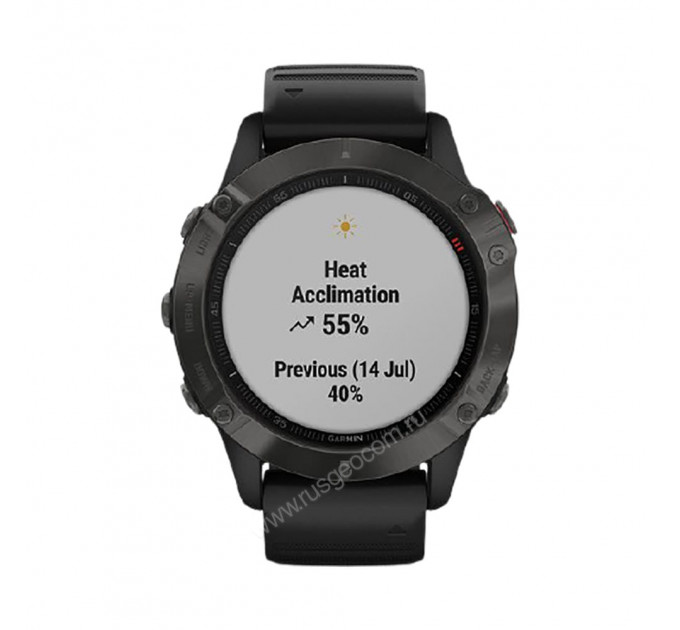 Часы Garmin Fenix 6 Sapphire серые с черным ремешком, 95318, от производителя Garmin