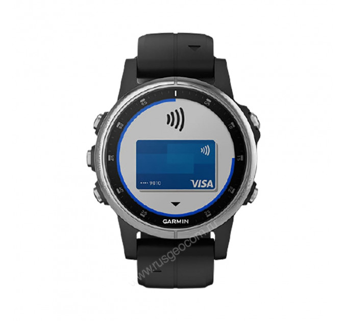 Часы Garmin Fenix 5S Plus серебристые с черным ремешком, 85070, от производителя Garmin