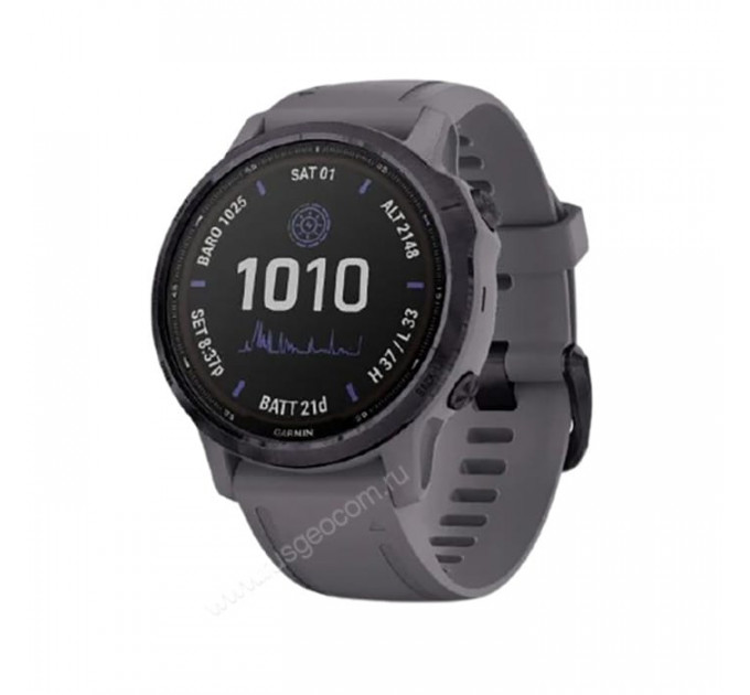Часы Garmin Fenix 6S Pro Solar аметистовый с темно-серым ремешком, 100118, от производителя Garmin