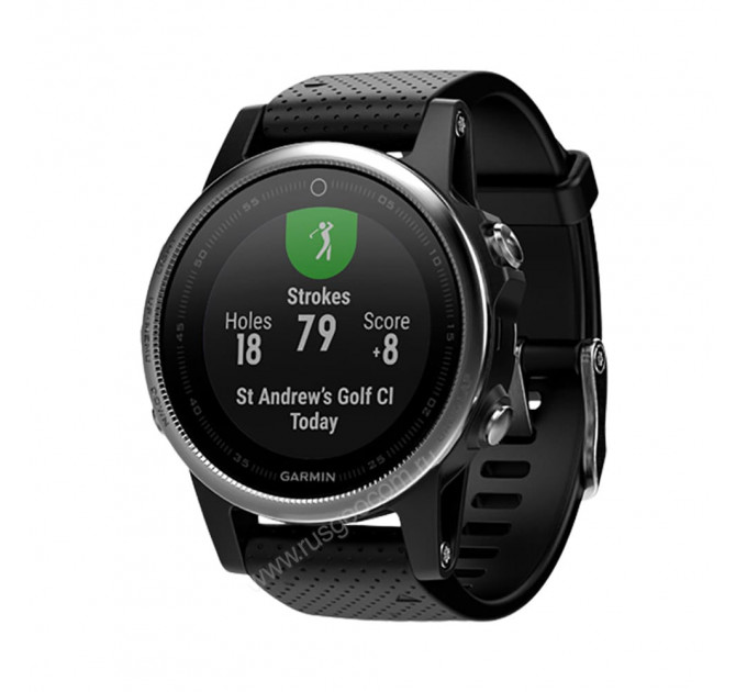 Часы Garmin Fenix 5S серебристые с черным ремешком, 81376, от производителя Garmin