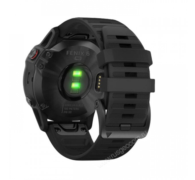 Часы Garmin Fenix 6 Pro черные с черным ремешком, 100111, от производителя Garmin