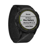 Часы Garmin Enduro титановый корпус с угольно-серым DLC-покрытием и черный нейлоновый ремешок UltraFit