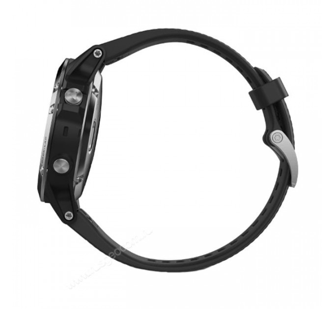 Часы Garmin Fenix 5 серебристые с черным ремешком, 100127, от производителя Garmin
