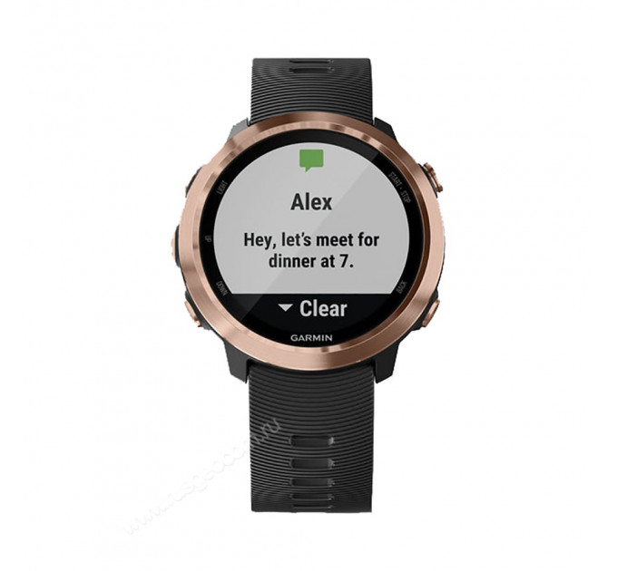 Часы Garmin Forerunner 645 Music розовое золото с черным ремешком, 100155, от производителя Garmin