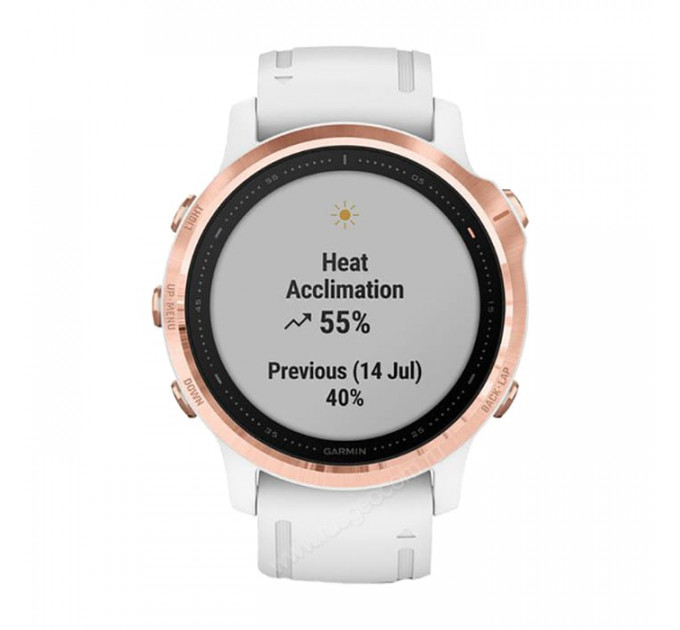 Часы Garmin Fenix 6S Pro розовое золото с белым ремешком, 100122, от производителя Garmin