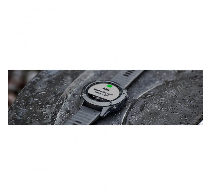 Часы Garmin Fenix 6 Sapphire черный DLC с плетеным черным нейлоновым ремешком, 108276, от производителя Garmin