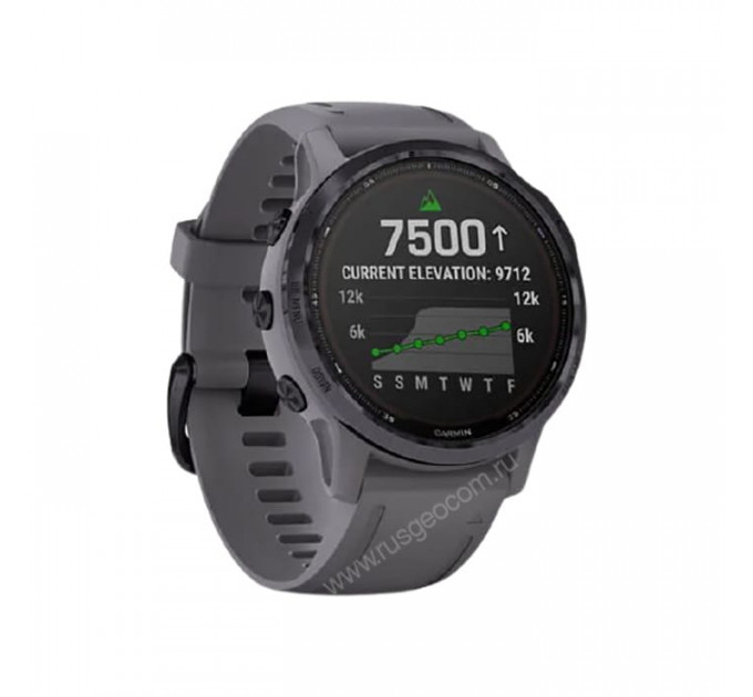 Часы Garmin Fenix 6S Pro Solar аметистовый с темно-серым ремешком, 100118, от производителя Garmin