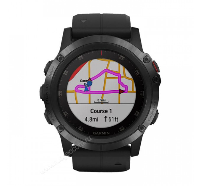 Часы Garmin Fenix 5X Plus Sapphire черный с черным ремешком Россия, 100125, от производителя Garmin