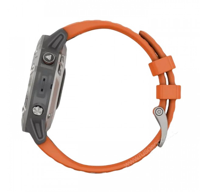 Часы Garmin Fenix 6 Sapphire титановый с оранжевым ремешком, 100115, от производителя Garmin