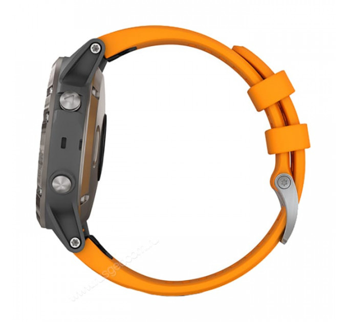 Часы Garmin Fenix 5 Plus Sapphire титановый с оранжевым ремешком Россия, 100124, от производителя Garmin