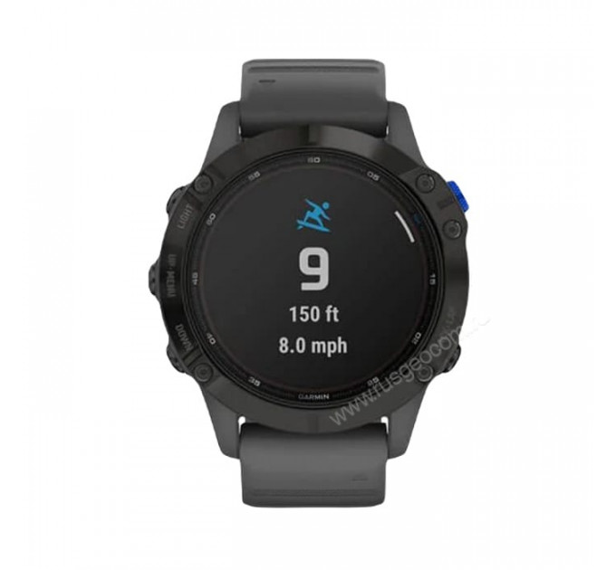 Часы Garmin Fenix 6 Pro Solar черные с серым ремешком, 100112, от производителя Garmin