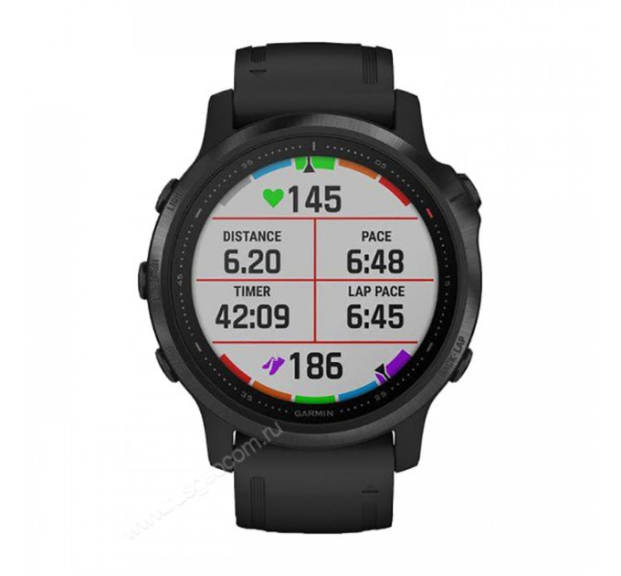 Часы Garmin Fenix 6S Pro черный с черным ремешком, 100123, от производителя Garmin