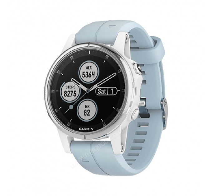 Часы Garmin Fenix 5S Plus белые с голубым ремешком, 85077, от производителя Garmin