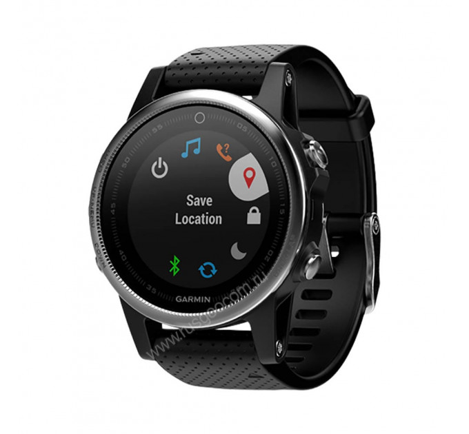 Часы Garmin Fenix 5S серебристые с черным ремешком, 81376, от производителя Garmin