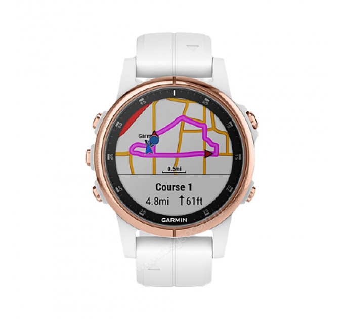 Часы Garmin Fenix 5S Plus розовое золото с белым ремешком, 85076, от производителя Garmin