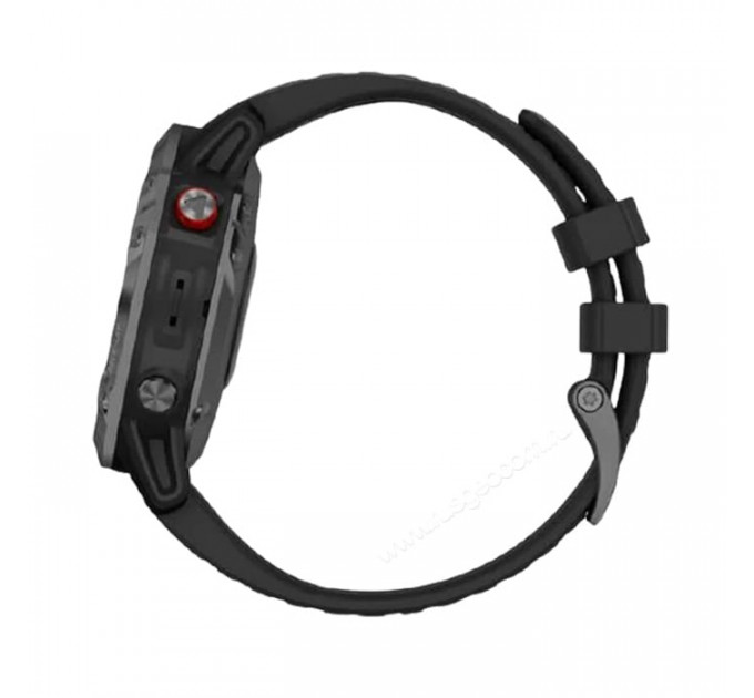 Часы Garmin Fenix 6 Pro Solar серые с черным ремешком, 100109, от производителя Garmin