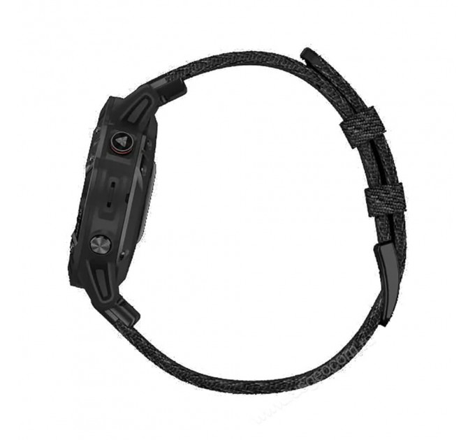 Часы Garmin Fenix 6 Sapphire черный DLC с плетеным черным нейлоновым ремешком, 108276, от производителя Garmin
