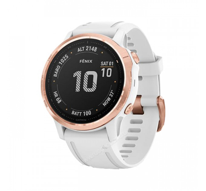 Часы Garmin Fenix 6S Pro розовое золото с белым ремешком, 100122, от производителя Garmin