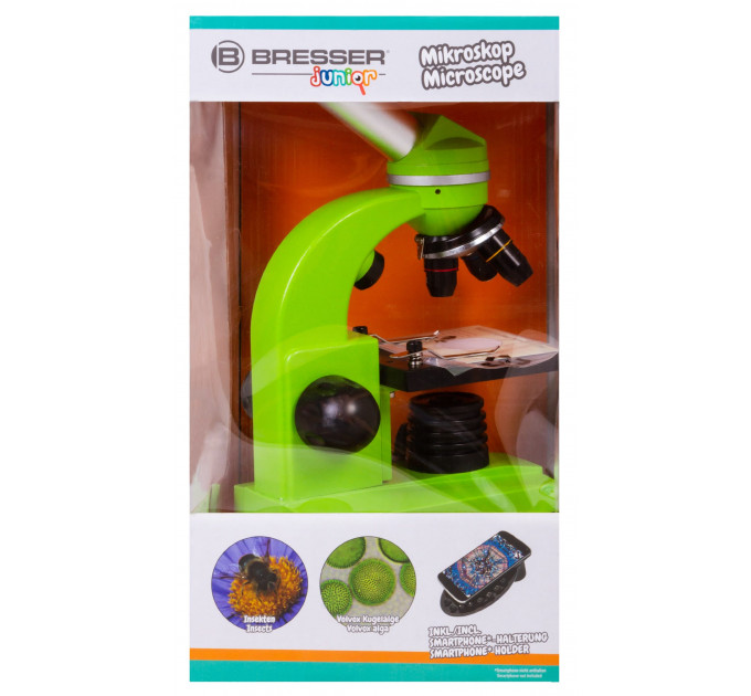 Микроскоп Bresser Junior Biolux SEL 40–1600x, зеленый, 74319, от производителя BRESSER