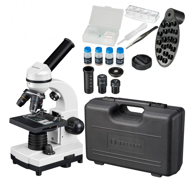 Микроскоп Bresser Junior Biolux SEL 40–1600x, белый, в кейсе, 75314, от производителя BRESSER
