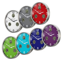 Часы настенные Bresser MyTime io NX Thermo/Hygro, 30 см, голубые
