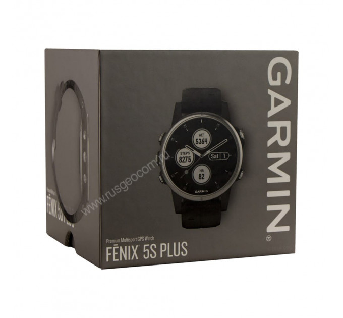 Часы Garmin Fenix 5S Plus серебристые с черным ремешком, 85070, от производителя Garmin
