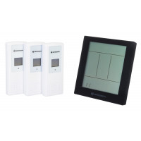 Метеостанция Bresser Temeo Hygro Quadro Prestige с тремя датчиками, черная