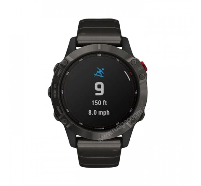 Часы Garmin Fenix 6 Pro Solar титановый DLC карбон с DLC титановым ремешком, 100113, от производителя Garmin