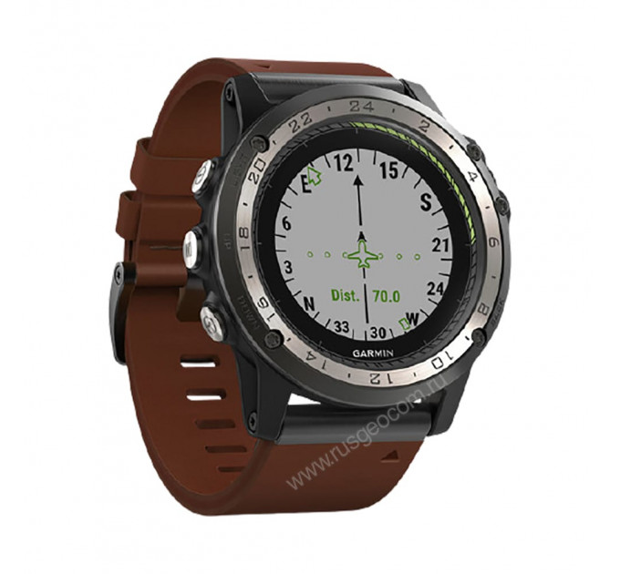 Часы Garmin D2 Charlie с кожаным ремешком, 98685, от производителя Garmin