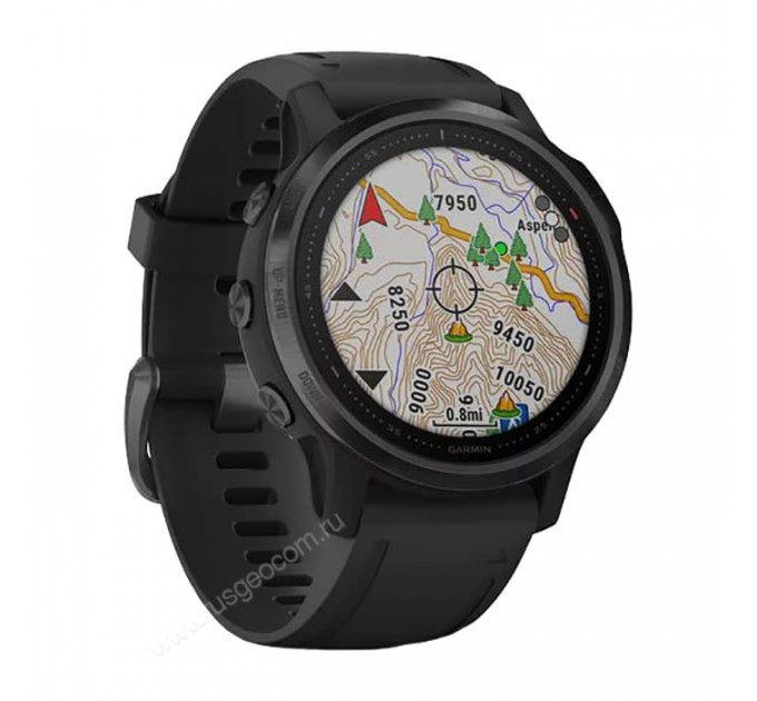Часы Garmin Fenix 6S Pro черный с черным ремешком, 100123, от производителя Garmin