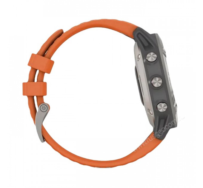 Часы Garmin Fenix 6 Sapphire титановый с оранжевым ремешком, 100115, от производителя Garmin