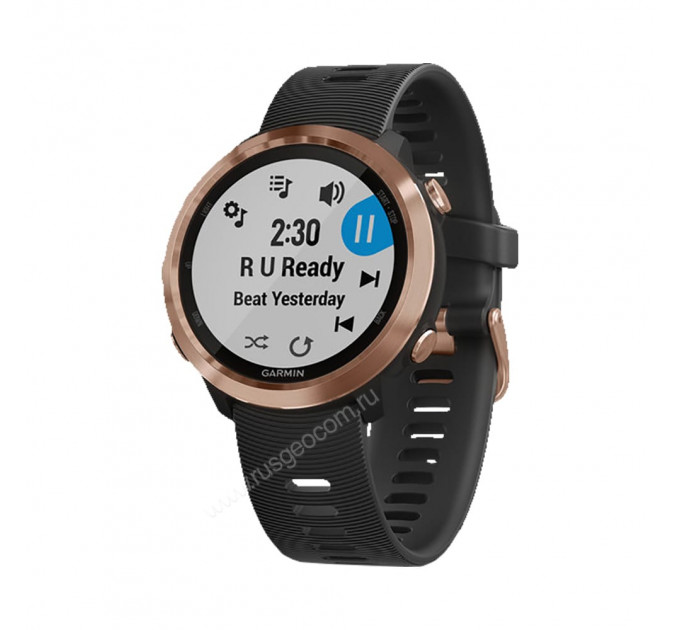 Часы Garmin Forerunner 645 Music розовое золото с черным ремешком, 100155, от производителя Garmin