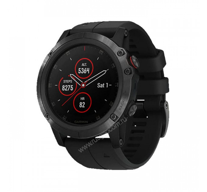Часы Garmin Fenix 5X Plus Sapphire черный с черным ремешком Россия, 100125, от производителя Garmin