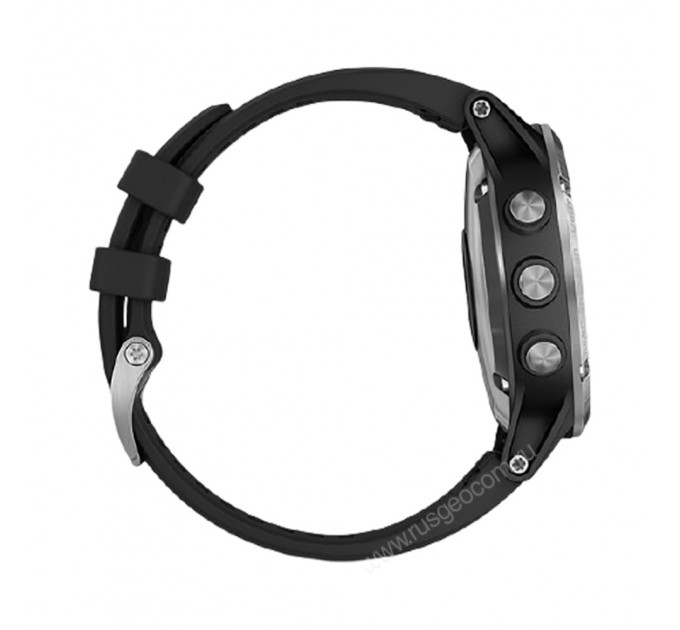 Часы Garmin Fenix 5 Plus серебристые с черным ремешком, 95317, от производителя Garmin