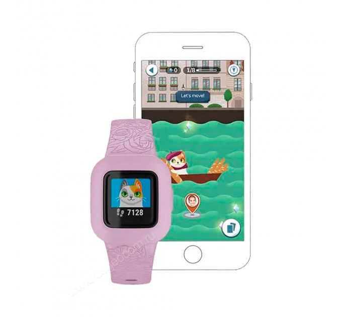 Фитнес-браслет Garmin Vivofit JR 3 Lilac Floral, 107929, от производителя Garmin