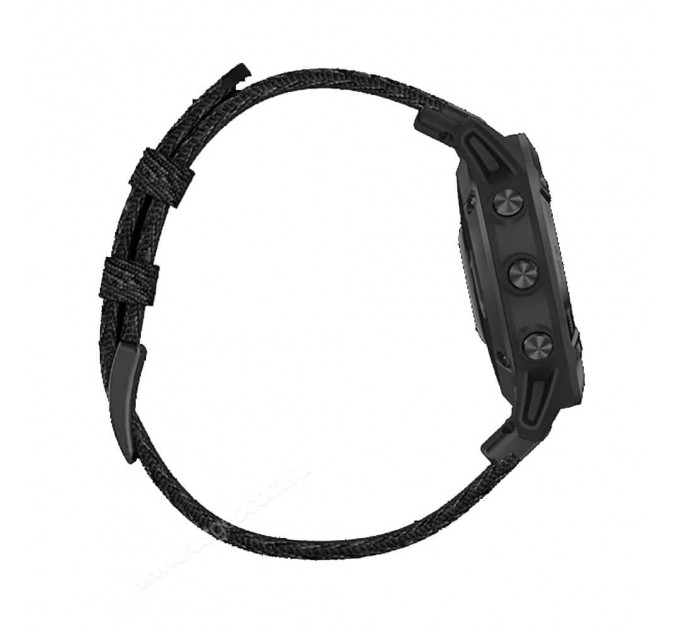 Часы Garmin Fenix 6 Sapphire черный DLC с плетеным черным нейлоновым ремешком, 108276, от производителя Garmin