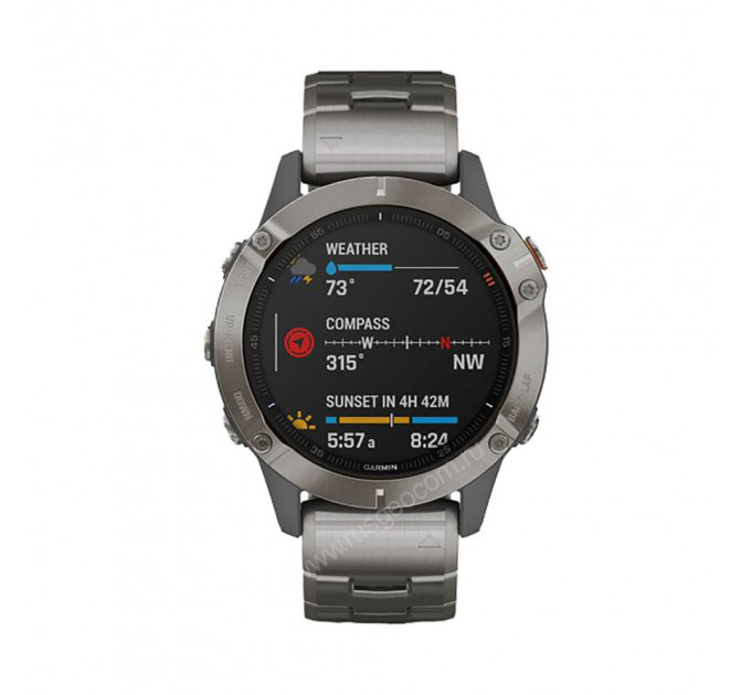 Часы Garmin Fenix 6 Sapphire титановый с титановым браслетом, 108277, от производителя Garmin
