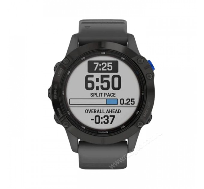 Часы Garmin Fenix 6 Pro Solar черные с серым ремешком, 100112, от производителя Garmin