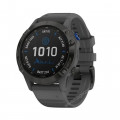 Часы Garmin Fenix 6 Pro Solar черные с серым ремешком, 100112, от производителя Garmin