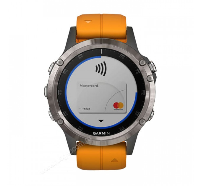 Часы Garmin Fenix 5 Plus Sapphire титановый с оранжевым ремешком Россия, 100124, от производителя Garmin
