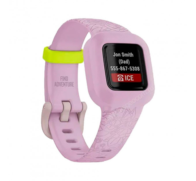 Фитнес-браслет Garmin Vivofit JR 3 Lilac Floral, 107929, от производителя Garmin