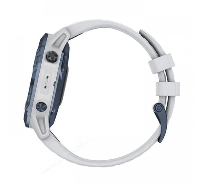 Часы Garmin Fenix 6 Pro Solar синий минерал с белым ремешком, 100114, от производителя Garmin