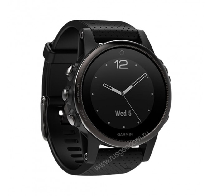 Часы Garmin Fenix 5S Sapphire черные с черным ремешком, 81378, от производителя Garmin