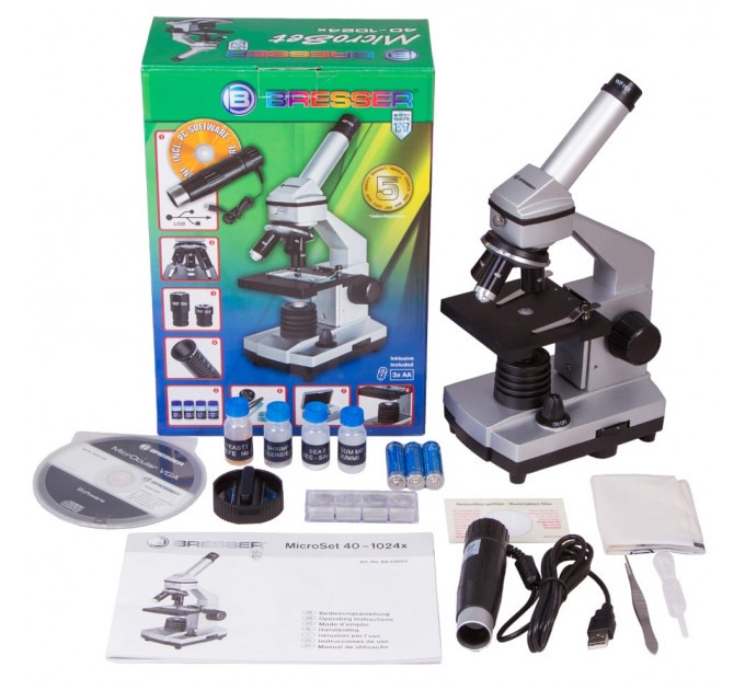 Микроскоп цифровой Bresser Junior 40x–1024x, без кейса, 26753, от производителя BRESSER
