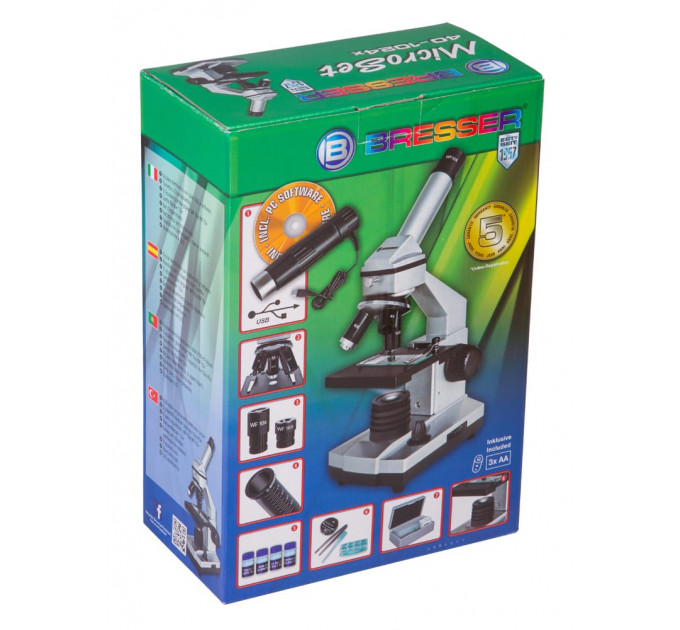 Микроскоп цифровой Bresser Junior 40x–1024x, без кейса, 26753, от производителя BRESSER
