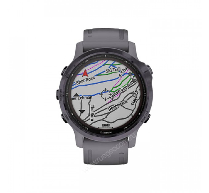 Часы Garmin Fenix 6S Pro Solar аметистовый с темно-серым ремешком, 100118, от производителя Garmin